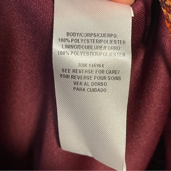 Julia Jordan Orange and Purple Midi Dress - Picture 8 of 10